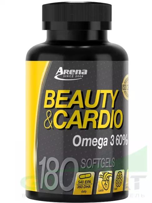 Омега-3 Arena Beauty Cardio Omega 3 60% 180 капсул