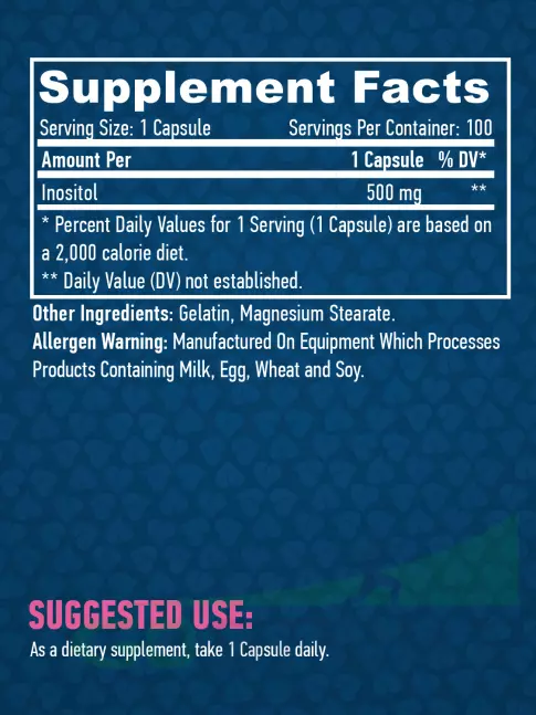 Витамины для женщин Haya Labs Inositol 100 капсул