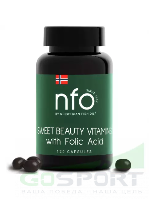 Витаминный комплекс NFO Sweet Beauty Vitamins with Folic Acid 120 капсул