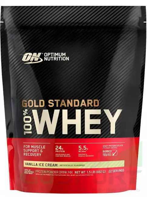 Сывороточный протеин Optimum Nutrition 100% Whey Gold Standard 682 г, Ванильное мороженое