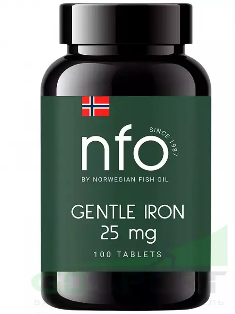 Железо NFO Gentle Iron 25 mg 100 таблеток