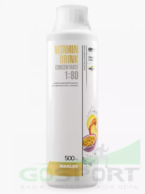 Витаминный комплекс MAXLER Vitamin Drink Concentrate 500 мл, Персик-Маракуйя