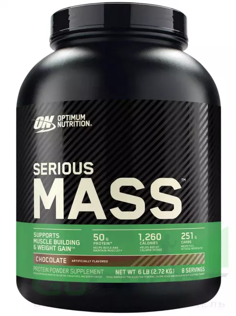 Гейнер Optimum Nutrition Serious Mass 2720 г + шейкер, Шоколад