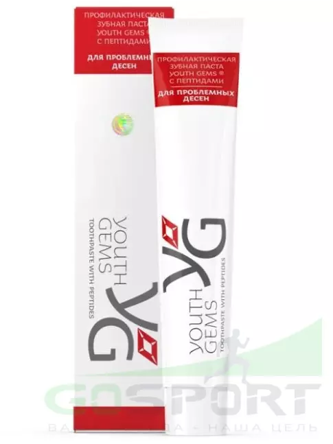 Зубные пасты и ополаскиватели PEPTIDES YOUTH GEMS Зубная паста для проблемных десен с пептидами 