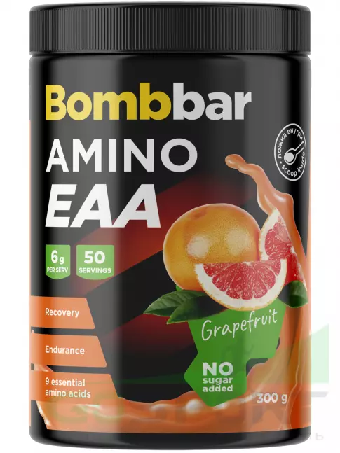 Аминокислоты BombBar Amino EAA 300 г, Розовый грейпфрут