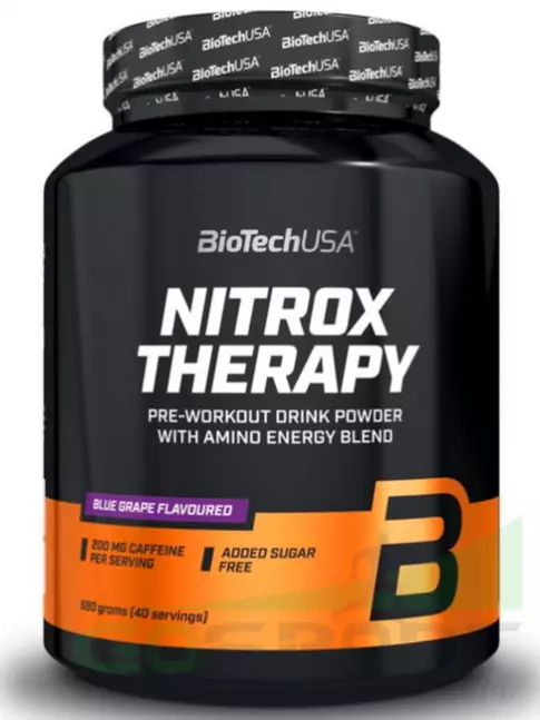 Предтреник в порошке BioTechUSA Nitrox Therapy 680 г, Тропические фрукты