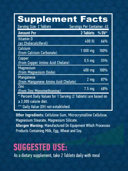  Haya Labs Calcium Magnesium & Zinc with Vitamin D 90 таблеток