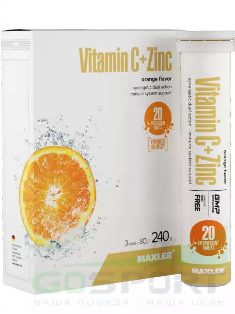  MAXLER Vitamin C + Zinc Effervescent Tablets 