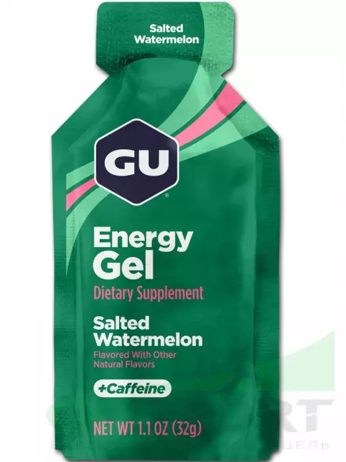 Гель питьевой GU Energy Labs GU Original Energy Gel 20mg caffeine 32 г, Соленый Арбуз