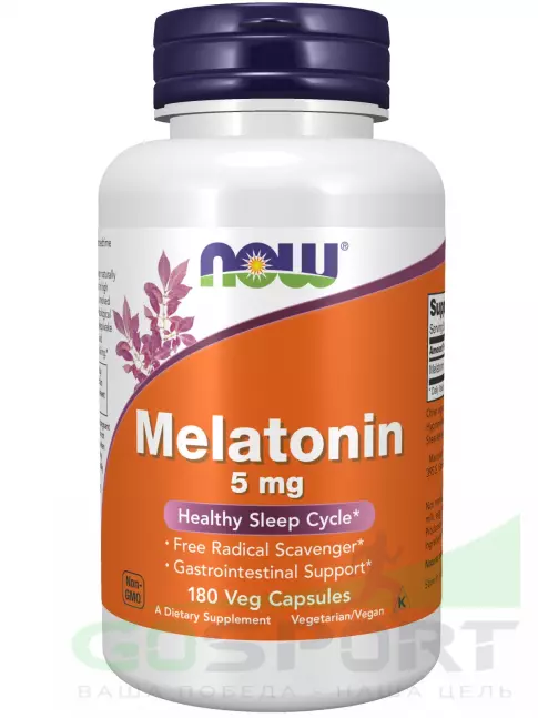  NOW FOODS Melatonin 5 mg 180 веган капсул