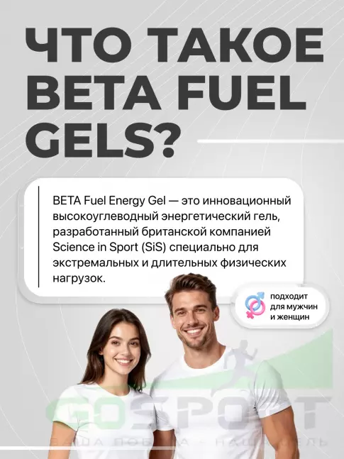 Энергетический гель питьевой SCIENCE IN SPORT (SiS) Gel Beta Fuel 3 x 60 мл, Микс 2