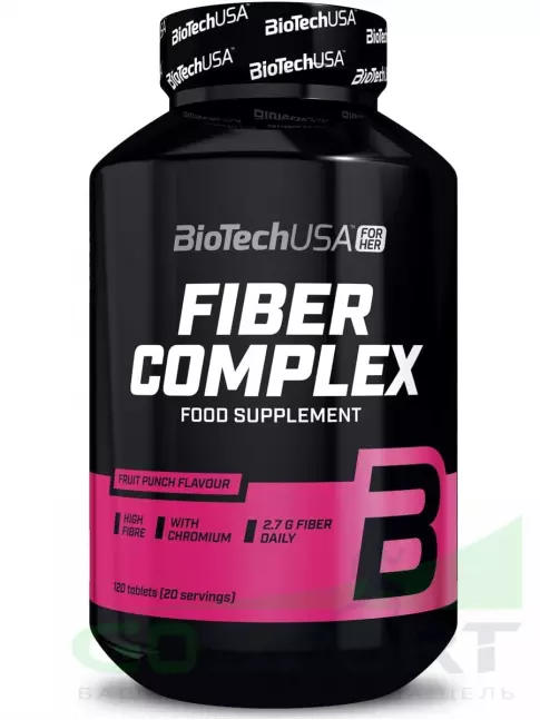 Пребиотик BioTechUSA Fiber Complex 120 таблеток, Фруктовый пунш