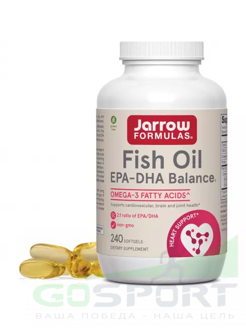 Омега-3 Jarrow Formulas Fish Oil EPA-DHA Balance 120 гелевых капсул