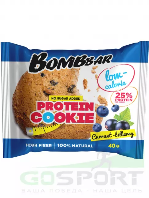 Протеиновый батончик BombBar Protein cookie 6 х 40 г, Ассорти