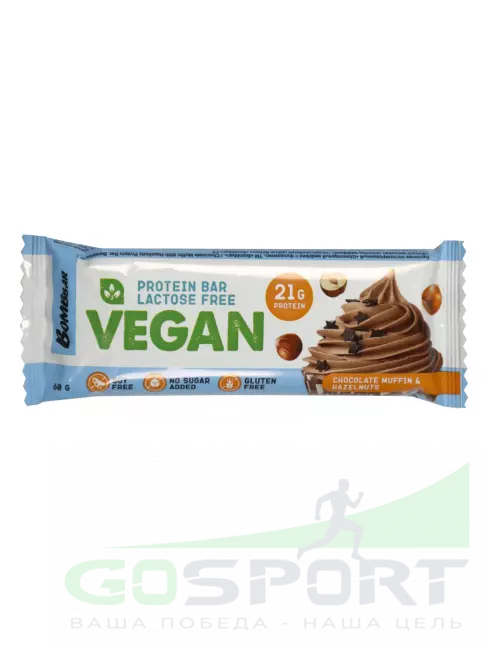 Протеиновый батончик BombBar Веганский протеиновый батончик 6 х 60 г, Ассорти 2х3