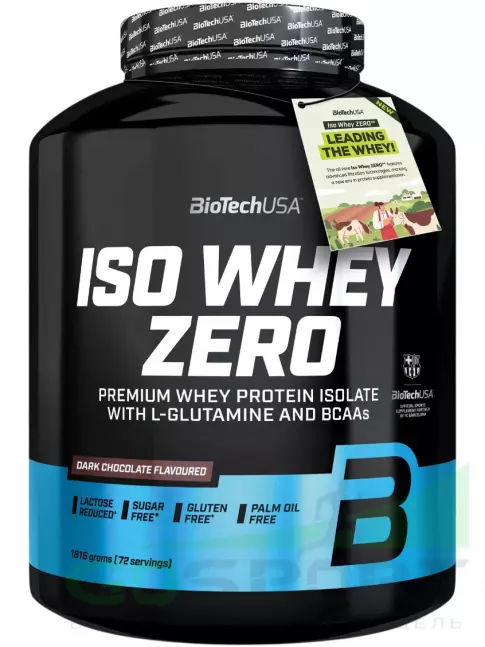 Изолят протеина BioTechUSA Iso Whey Zero 1816 г, Тёмный шоколад