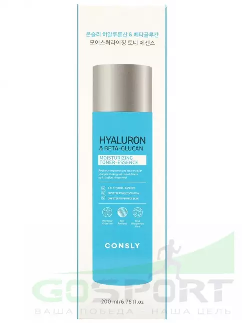 ИМПОРТ CONSLY Hyaluronic Acid & Beta-Glucan Moisturizing Toner-Essence 200 мл ИМПОРТ CONSLY Hyaluronic Acid & Beta-Glucan Moisturizing Toner-Essence 200 мл