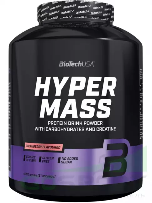 Гейнер BioTechUSA Hyper Mass 4000 г, Клубника