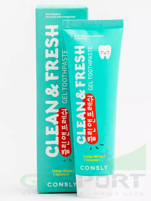 ИМПОРТ CONSLY Clean&Fresh Gingko Biloba & Seaweed Gel Toothpaste 105 г