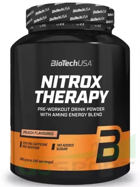 Предтреник в порошке BioTechUSA Nitrox Therapy 680 г, Персик