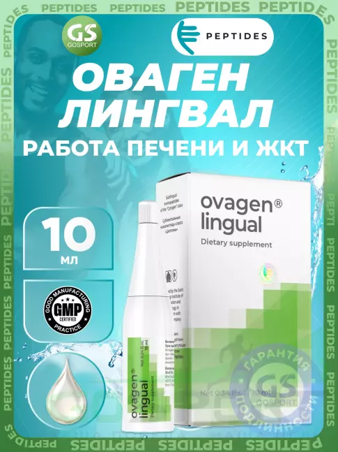 Пептиды Хавинсона PEPTIDES Оваген (Ovagen) лингвал 10 мл