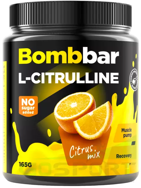 Цитруллин BombBar L-Сitrulline 500 mg 165 г, Цитрусовый микс