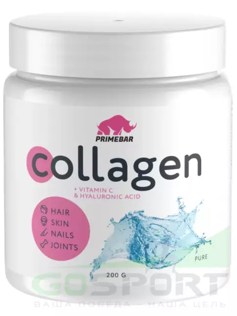 Коллаген гидролизованный PRIMEBAR Collagen 5835 mg + vitamin C + hyaluronic acid 200 г, Без вкуса Коллаген гидролизованный PRIMEBAR Collagen 5835 mg + vitamin C + hyaluronic acid 200 г, Без вкуса
