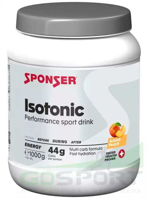 Изотоник SPONSER ISOTONIC 1000 г, Персик Изотоник SPONSER ISOTONIC 1000 г, Персик