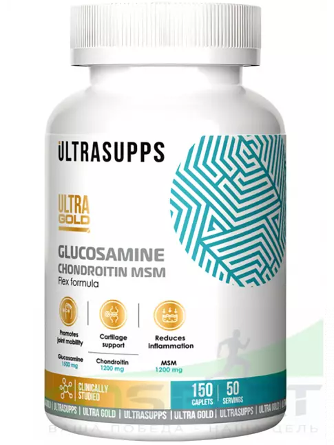 Глюкозамин хондроитин UltraSupps Glucosamine & Chondroitin & MSM 150 таблеток