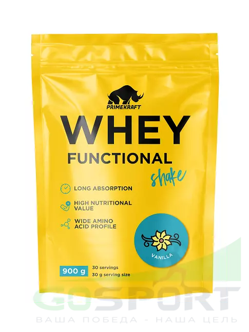 Комплексный протеин PRIMEKRAFT Whey Functional 900 г, Ваниль Комплексный протеин PRIMEKRAFT Whey Functional 900 г, Ваниль