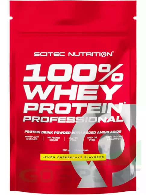 Сывороточный протеин Scitec Nutrition 100% Whey Protein Professional 500 г, Лимонный чизкейк Сывороточный протеин Scitec Nutrition 100% Whey Protein Professional 500 г, Лимонный чизкейк