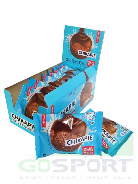 Протеиновый батончик Chikalab ChikaPie 9 x 60 г, Шоколад Протеиновый батончик Chikalab ChikaPie 9 x 60 г, Шоколад