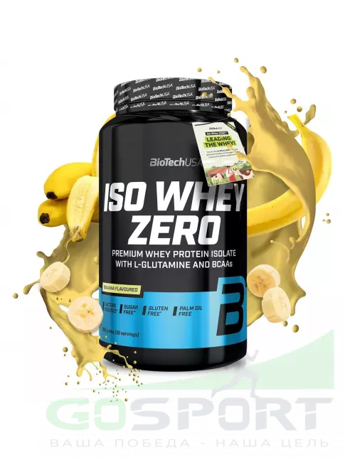 Изолят протеина BioTechUSA Iso Whey Zero 908 г, Банан