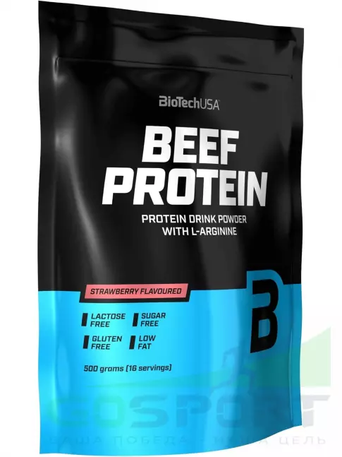 Говяжий протеин BioTechUSA Beef Protein 500 г, Клубника Говяжий протеин BioTechUSA Beef Protein 500 г, Клубника