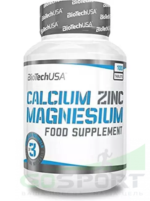 BioTechUSA Calcium-Zinc-Mag 100 таблеток, Нейтральный