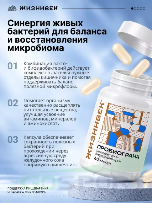 Пробиотик Жизнивек Пробиогранд 60 капсул