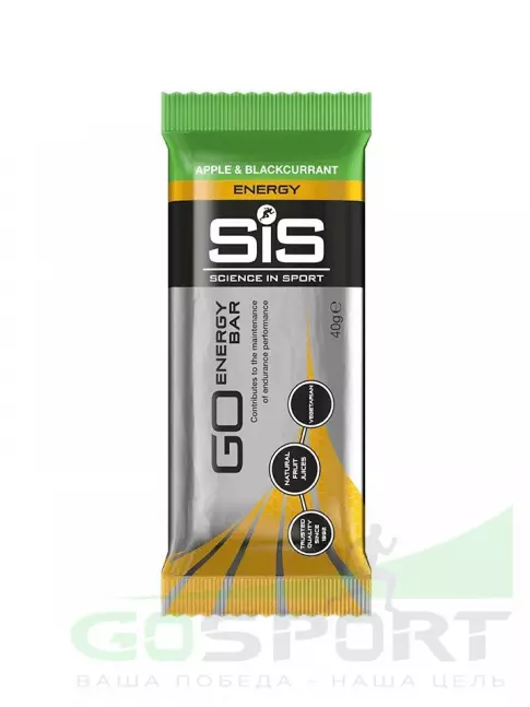 Энергетический батончик SCIENCE IN SPORT (SiS) GO Energy Bar 40 г x 5 батончиков, Яблоко-Черная смородина