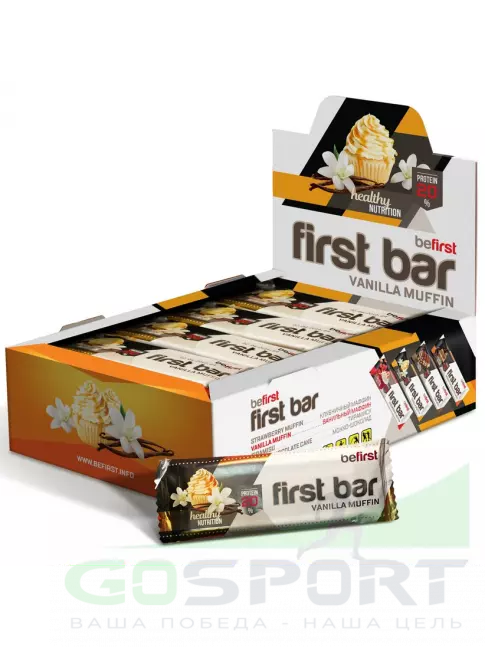 Протеиновый батончик Be First First bar углеводно-протеиновый батончик 24 x 40 г, Ваниль