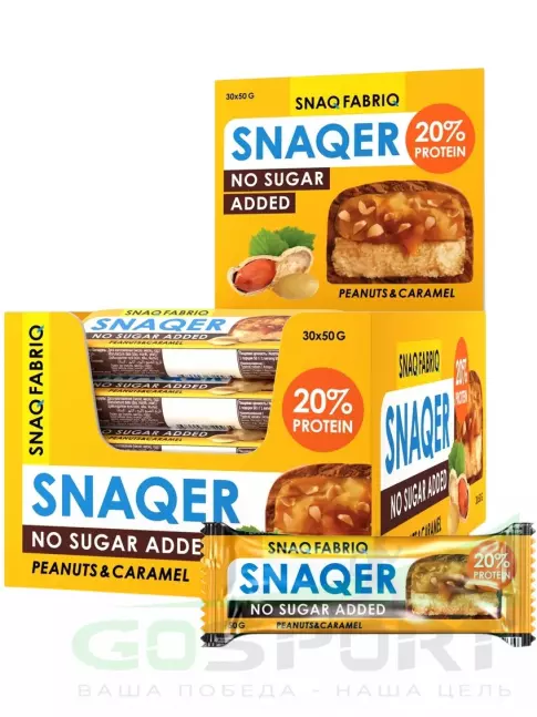 Протеиновый батончик SNAQ FABRIQ Snaqer 30 x 50 г, Арахис-карамель Протеиновый батончик SNAQ FABRIQ Snaqer 30 x 50 г, Арахис-карамель
