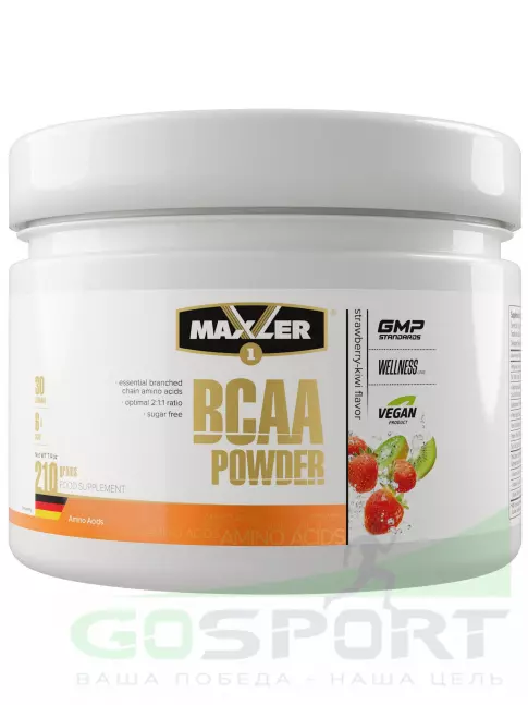 БСАА MAXLER BCAA Powder 2:1:1 Sugar Free EU 210 г, Клубника - Киви