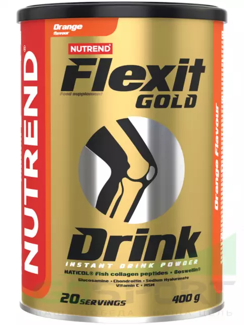 Комплекс хондропротекторов NUTREND Flexit Gold Drink 400 г, Апельсин