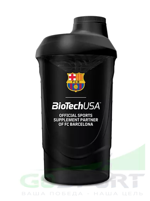 Шейкер 600 мл BioTechUSA Шейкер FC Barcelona 600 мл, Черный