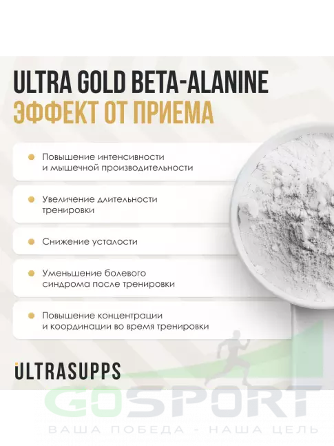 Бета-Аланин UltraSupps Beta-Alanine 2400 mg 200 г, Клубника