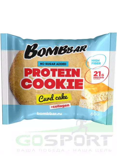 Протеиновый батончик BombBar Protein cookie 4 протеин печенье x 60 г, Творожный кекс