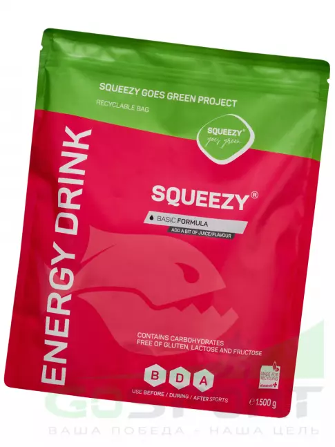 Изотоник SQUEEZY ENERGY DRINK 1500 г, Без вкуса