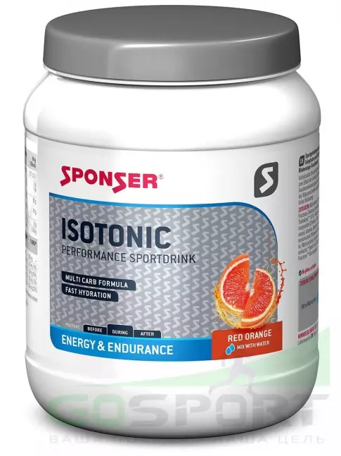 Изотоник SPONSER ISOTONIC 1000 г, Красный апельсин