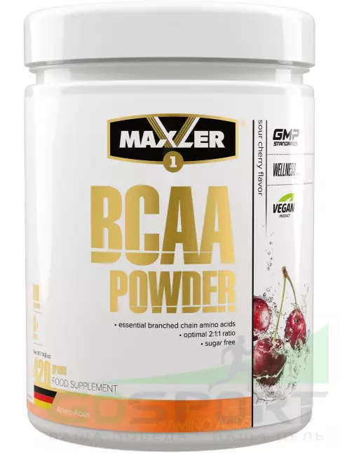 БСАА MAXLER BCAA Powder 2:1:1 Sugar Free EU 420 г, Кислая вишня