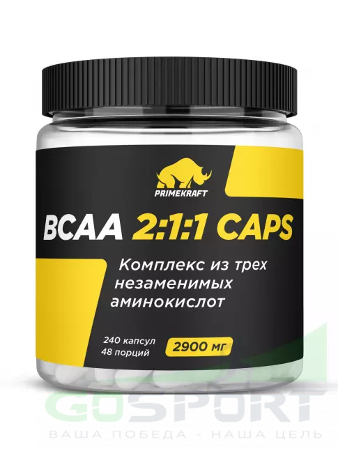 БСАА PRIMEKRAFT BCAA 2:1:1 240 капсул