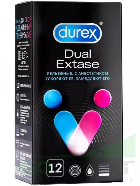 Durex Dual Extase 12 шт