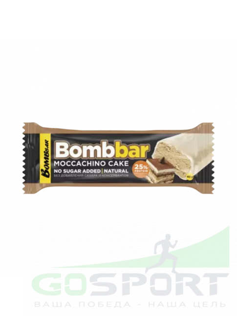 Протеиновый батончик BombBar Батончик в шоколаде без сахара 40 г, Торт "Моккачино"
